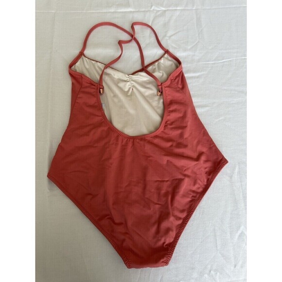 Eberjey swimsuit Smooth One Piece redwood size M pink reddish backless design - Picture 4 of 9